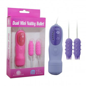 5 Modes Dual Mini Nubby Bullet (Blue)