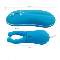 10 Modes Nipple & Cock Clips (Blue)