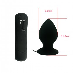 7 Modes Vibration XL Anal Plug (Black)