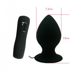 7 Modes Vibration Mega Anal Plug (Black)