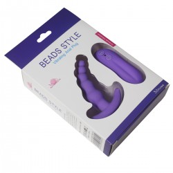 Beads Style Vibrating Anal Plug (Purple)