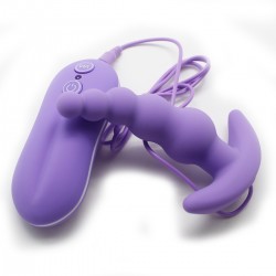 Beads Style Vibrating Anal Plug (Purple)