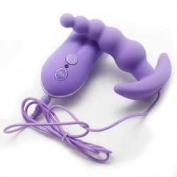 Beads Style Vibrating Anal Plug (Purple)