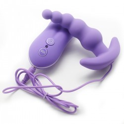 Beads Style Vibrating Anal Plug (Purple)