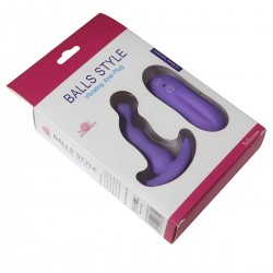 Balls Style Vibrating Anal Plug (Purple)