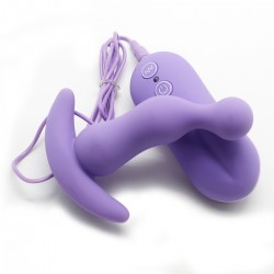 Balls Style Vibrating Anal Plug (Purple)