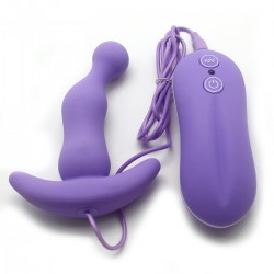 Balls Style Vibrating Anal Plug (Purple)