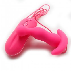 Balls Style Vibrating Anal Plug (Pink)