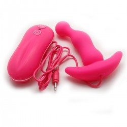 Balls Style Vibrating Anal Plug (Pink)