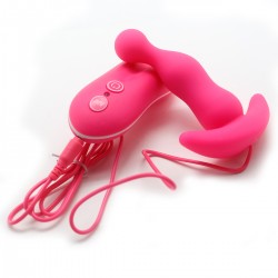 Balls Style Vibrating Anal Plug (Pink)